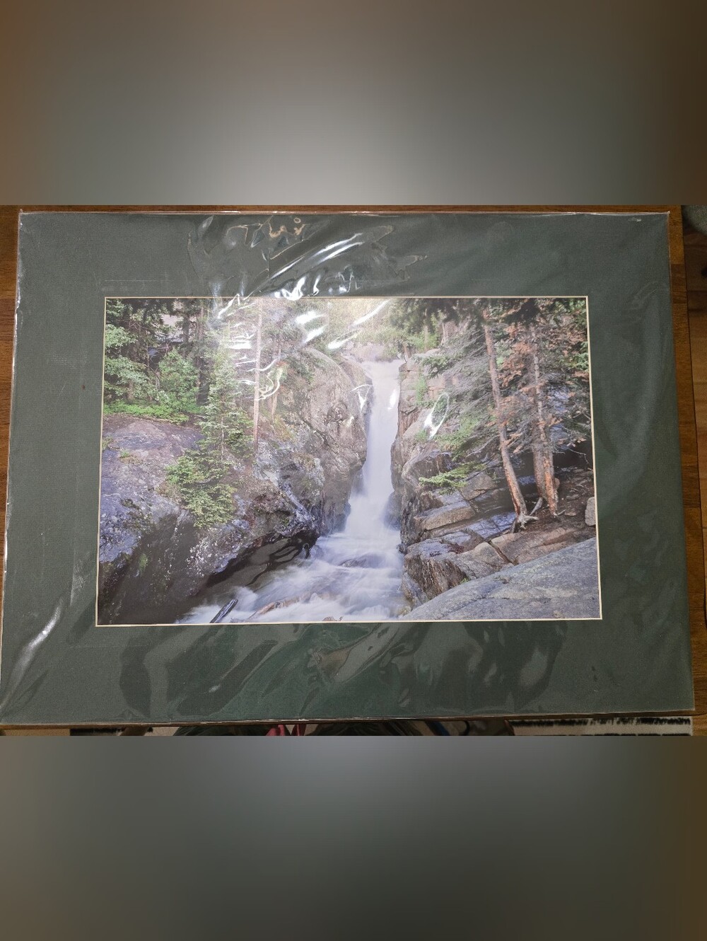 VTG Chasm Falls Rocky Mountain National Park Signed Photo Print Mike Murphy